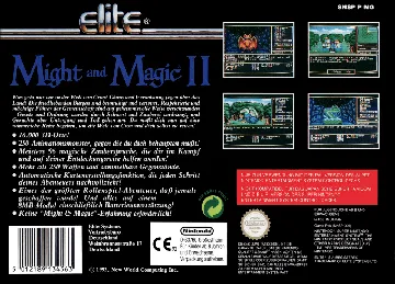 Might and Magic II (Europe) box cover back